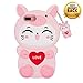 YINTRADE 3D Pink Cat Case for iPhone 8 Plus/7Plus/6S Plus/6 Plus (5.5