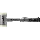 Halder Supercraft Dead Blow Mallet, Non-Rebounding Mallet, Hard Nylon Inserts, Break-Proof Steel Tube Handle, Anti-Slip Grip, 50mm, 2.5 lbs.