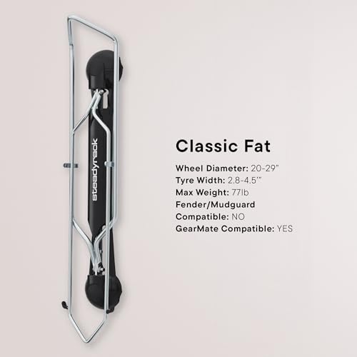Steadyrack Bike Rack Vertical Bike Rack Extra Large Tyres Easy Wall Mounted Garage Storage Solution for 5" Width Tyres