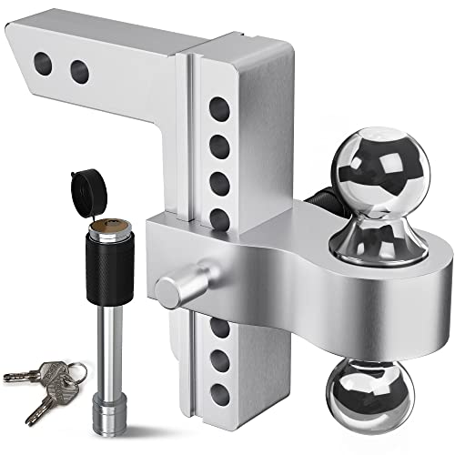 YITAMOTOR Adjustable Trailer Hitch, Fits 2Inch Receiver, 8Inch Drop