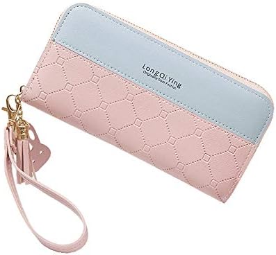 Temeisi 長財布 レディース ラウンドファスナー ウォレット L字 ジップポケット 人気 おしゃれ かわいい 大容量 小銭入れ付 お札入れ カード8枚入れ 磁気防止 スマホ入れ可 タッセル付き 高級puレザー 学生 中学生 高校生 女子 10代 代 財布