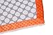 Bacati - Grey Dots with Solid Border Blanket (Grey Dots/Orange Border)