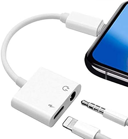 Headphone Adapter and Charger for iPhone x,Adapter and Charger for iPhone, [Audio+Charge+Call+Volume Control ] Dual Earphone Cable Converter Compatible for iPhone X/7 Plus /8/8P Support All iOS