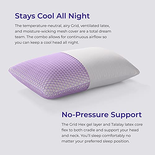 Purple Harmony Pillow The Greatest Pillow Ever Invented, Hex Grid, No