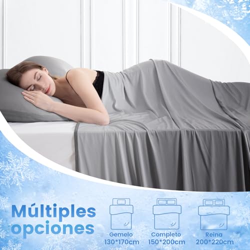 Elegear Cooling Summer Blanket, Cooling Fibres ARC-Chill 3.0 Q-MAX>0.5 Double-Sided Self-Cooling Summer Blanket for Better Sleep, Breathable And Lightness, 200×220cm, Gradient Grey