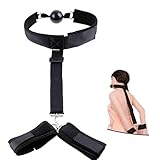 Sex Mouth Open Mouth Ball Gag for Women, Adult BDSMs Toys for Couples with Handcuffs
