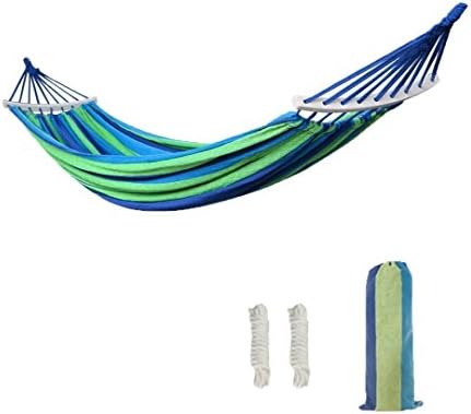 Trekker NO1 Outdoor Leisure Double 2 Person with Hardwood Spreader Bar Tree Hanging Hammock Blue