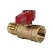 Midline Valve GASLxF3812 Premium Brass Gas Ball Valve with 3/8 in. x 1/2 in. Flare x FIP Connections