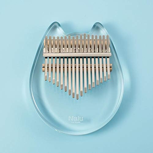 17 key Kalimba Crystal Cat Shape Acrylic Thumb Piano. Mbira Calimba Transparent Keyboard Musical Instrument Gift