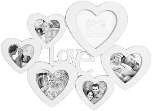Touslescadeaux Cadre Photo Pele Mele Coeurs Xxl 51 Cm Pour 6