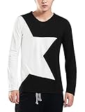 Allegra K Mens Star Pattern Contrast Color Casual Shirts