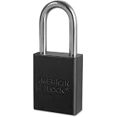 American Lock A1106BLK1KEY Padlock Keyed, Aluminum, Black