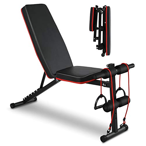Weight Bench Adjustable Workout Bench Press Foldable Decline Incline