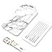 kandouren Luggage Tags 2 Pieces Set,White Marble PU Leather Travel Bag Tags for Cruise Ships,for Men and Women