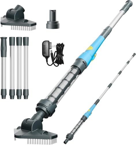 Wireless Pool Vacuum Cleaner, Manual Pool Vacuum Cleaner with Up to 60 Min Autonomy, Pool Cleaner with Telescopic Pole for SPA, Hot Tub, Detachable Pools