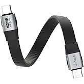 Hagibis USB4 Cable, 80Gbps Data Transfer, 8K@60Hz Video Display, 240W Fast Charging USB-C Cable, USB 4 V2.0 Cable for iPhone 17 16 15 Pro Max, iPad Pro, Thunderbolt 5/4, External SSD (0.33ft)