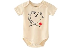 KiddiePro Someone in Canada loves me Unisex Infant Baby Clothes Canada Day Heritage Bodysuit Canadian Baby Boy Girl Outfit