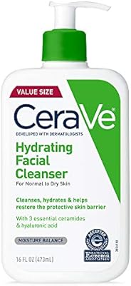 CeraVe Hydrating Facial Cleanser | Moisturizing Non-Foaming Face Wash with Hyaluronic Acid, Ceramides and Glyc