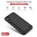 iPhone X Battery Case 5200mAh, Gixvdcu Ultra Slim Portable Charging Case for iPhone X 10 (5.8 Inch) 4 LED Indication Extended Backup Protective Cover - Black