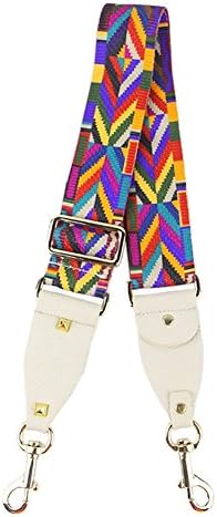XIANIWTA 1.9 Inch Width Canvas Woven Shoulder Bag Strap Adjustable Crossbody Handle Bag Strap Belt Replacement (LW: 49.21.9Inch) (Beige)