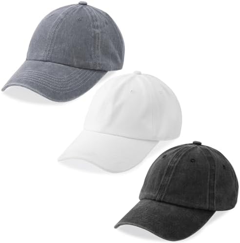 5 Pieces Vintage Washed Plain Baseball Cap Distressed Dad 