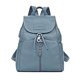 CLUCI Women Leather Backpack Purse Satchel Shoulder School Bags for College New Blue