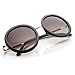 zeroUV - Womens Round Oversized Circle Sunglasses w/ Metal Arms