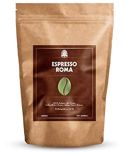 Henry´s Espresso Roma 1000g - schonende Röstung - voller Körper - wenig Säure - erlesene Qualität - Kaffeebohnen direkt…