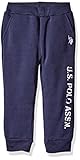 U.S. Polo Assn. Boys' Fleece Pull on Pant, Navy, 10/12