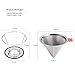 E-PRANCE Pour Over Coffee Filter, Reusable Coffee Cone Dripper Paperless, Stainless Steel Double Mesh Pour Over Coffee Maker with Separate Stand for 1-4 cups