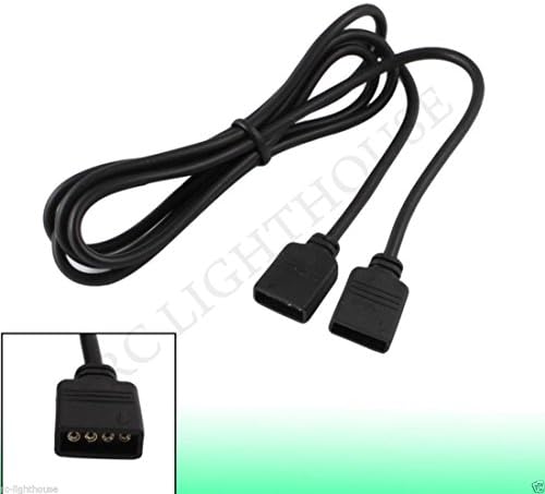 3ft or 1m Black Extension for RV LED Light Strips 3528 and 5050 4 Pin