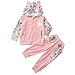 Harry Potter Baby Clothes,2PCS Children Kids Long Sleeves Floral Print Hooded Top Clothes+Pants Set Outfit,Baby Girls' Clothing Sets,Pink,L