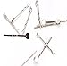 YOYOSTORE 100pcs 44mm Dull Silver Tone Bobby Pins Hair Clips w/Glue Pad Jewelry Make Findingdiy