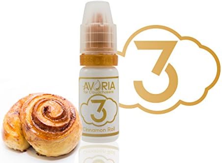 Avoria Cloud Chasers 3 Nicotine Free Cinnamon Roll Liquid for E-Cigarettes, 10 ml