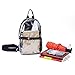 Clear Sling Bag for Women Shoulder Crossbody Backpack Chest Daypack one strap backpack see through transparent Stadium Approved(samll) Black
