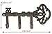 Comfify Decorative Wall Mounted Skeleton Key Holder | Vintage Key with 3 Hooks | Wall Mounted | Rustic Cast Iron | 7.9 x 4.1 |- with Screws and Anchors