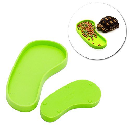 Qupida Reptile Feeder, Food Dish Water Fountain For Turtle Aquatic Pet Supplies (S)