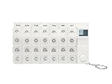 Generic Weekly Digital Pill Organizer, 7 Days 28 Compartments Medicine Box with 4 Groups Alarm Reminder and Luminous LCD Back-light for Medications, Supplements, Vitamins - White
