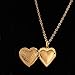 U7 Heart Charm Necklace Platinum/Rose Gold/18K Gold Plated Locket Pendant - With 22 Inches Chain