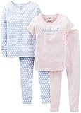 Carter's Baby Girls' 4 Piece Pant PJ Set (Baby) - Goodnight