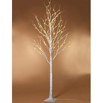 Amazon Com Twinkle Star Lighted Birch Tree 6 Feet 96 Led For Home