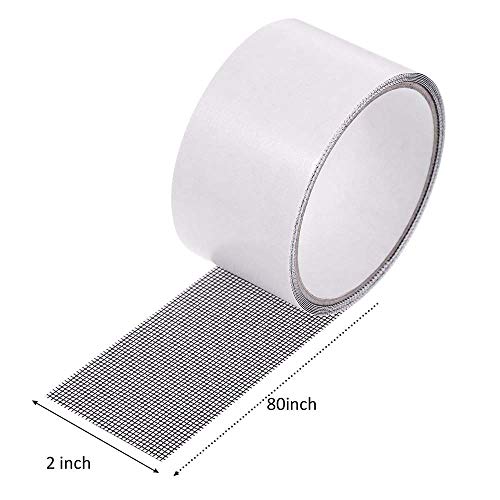 Zengest Door and Window Screen Repair Kit, 2" x 78" Roll, Strong Adhesive Window or Door Screen Repair Tape
