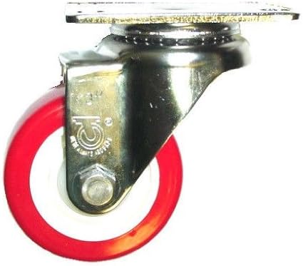 Stainless Steel Swivel Caster with Poly 3" x 1-1/4" Wide Wheel (4-1/4" Tall)
