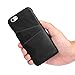 iPhone 6S 6 Slim Card Case - SOWOKO Ultra Slim Faux Leather Credit Card ID Holder Slots Shockproof Protective Cover for Apple iPhone 6S 6 (Black)