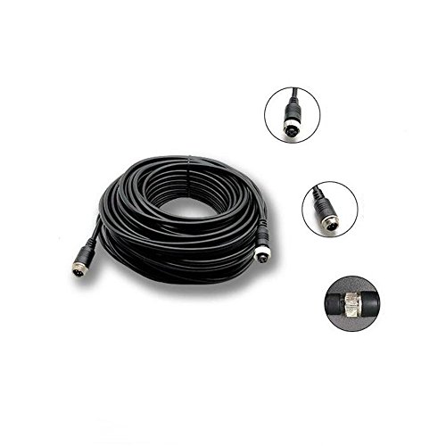 33FT 10M Car Backup Camera Extension Cable 4-Pin Aviation Waterproof Shockproof for Rearview Camera Truck Trailer Camper Bus Motorhome Vehicle Backup Monitor System (33FT) - Thumbnail 4