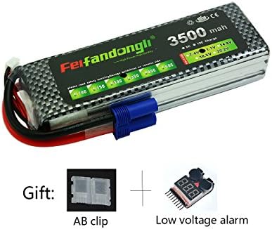 Feifandongli 11.1V 3S 3500mah 35C Rc Lipo Battery Pack EC5 Plug Connector For RC DJI F450 RC Airplane RC Helicopter RC Car RC Truck RC Boat Remote Control Drone FPV and Hobby DIY Parts