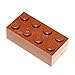 LEGO Parts and Pieces: Reddish Brown 2x4 Brick x50