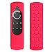 Fintie Silicone Case for Fire TV 4K / 2nd Gen Fire TV Stick / Fire TV Cube Voice Remote, Compatible with Echo / Echo Dot Alexa Voice Remote - Honey Comb Series [Anti Slip] Shock Proof Cover, Magenta
