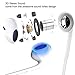 Earbuds, USTEK in Ear Headphones Wired Earphones with Mic Remote Control Tangle Free Flat Cable for Running Workout Jogging（White）thumb 3
