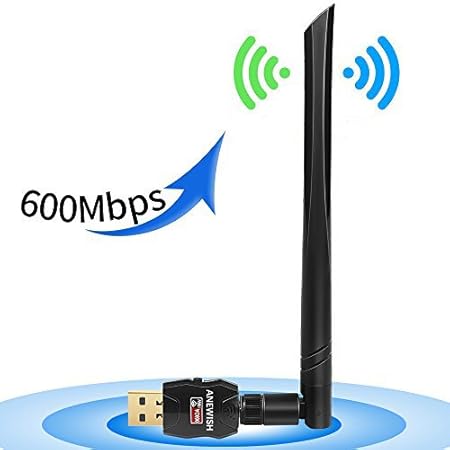 ANEWISH® Adaptador WiFi USB G ac Antena WiFi USB dBi Largo Alcance